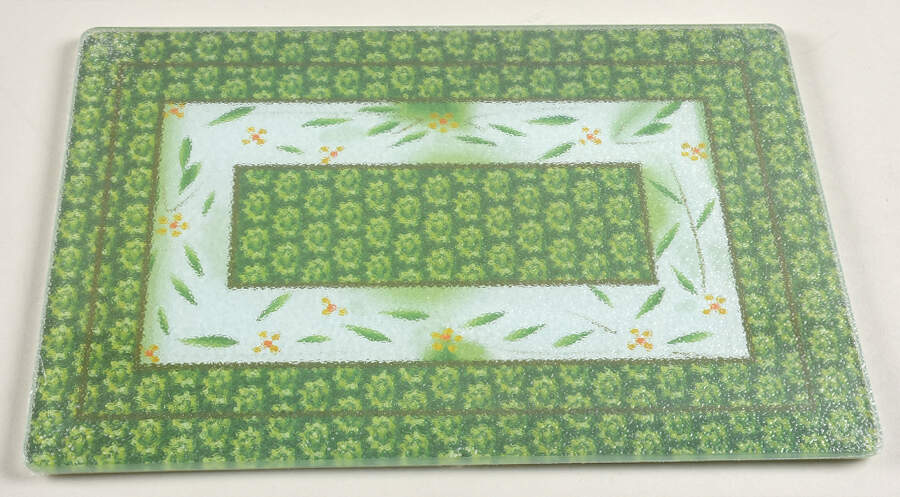 Old World Green Glass Trivet for 13" Rectangular Baker by Temp-Tations-1
