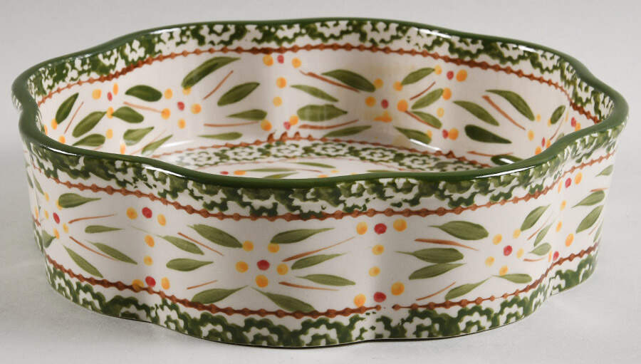Old World Green 8" Fluted Cake Pan by Temp-Tations-1