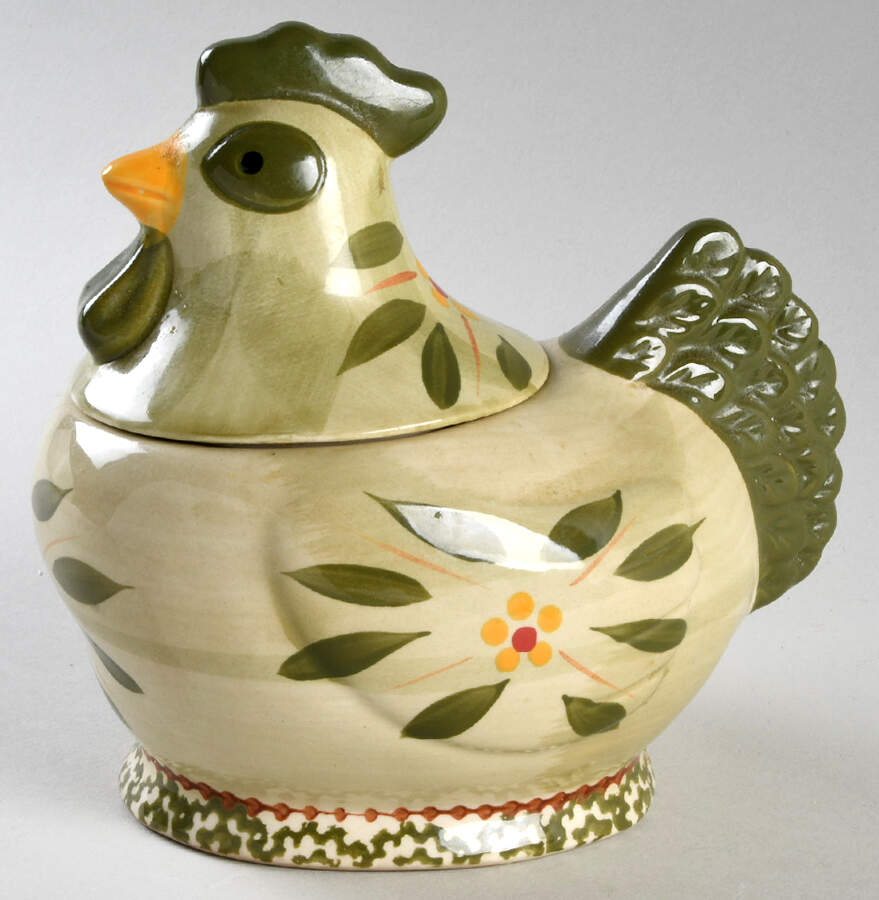Old World Green Figural Spice Jar & Lid by Temp-Tations-1