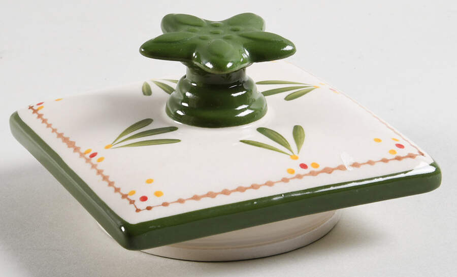 Old World Green Lid for Square Stacking Canister by Temp-Tations-1