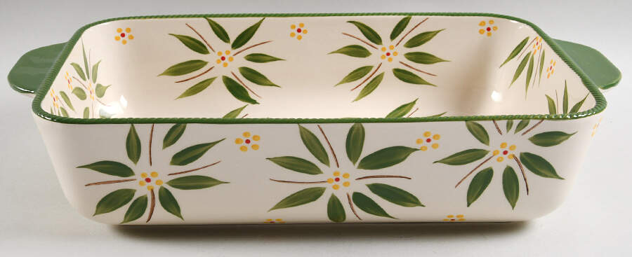 Old World Green Rectangular Baker No Lid by Temp-Tations-1
