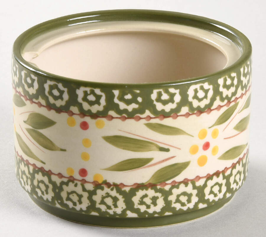 Old World Green Sugar Bowl No Lid by Temp-Tations-1