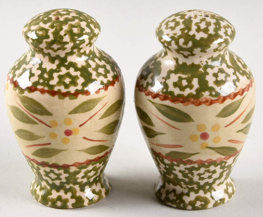 Old World Green Salt & Pepper Set by Temp-Tations-1