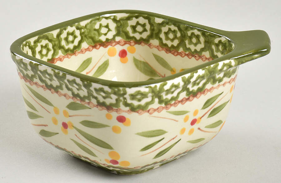 Old World Green Square Ramekin by Temp-Tations-1