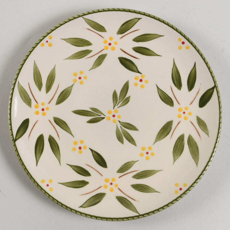 Old World Green Coupe Salad Plate by Temp-Tations-1