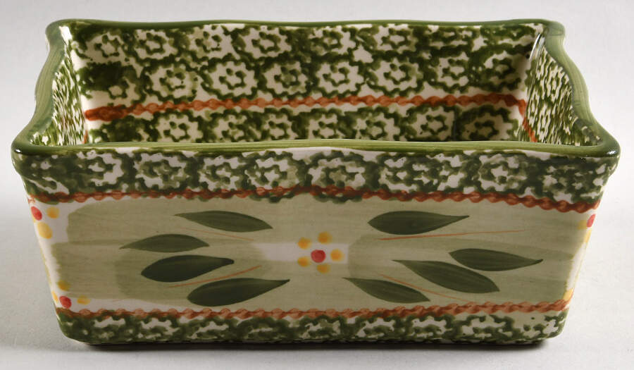 Old World Green 6" Rectangular Baker by Temp-Tations-1