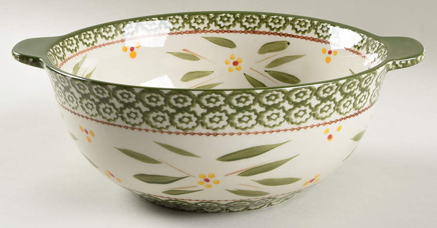 Old World Green 11" Mixing Bowl by Temp-Tations-1