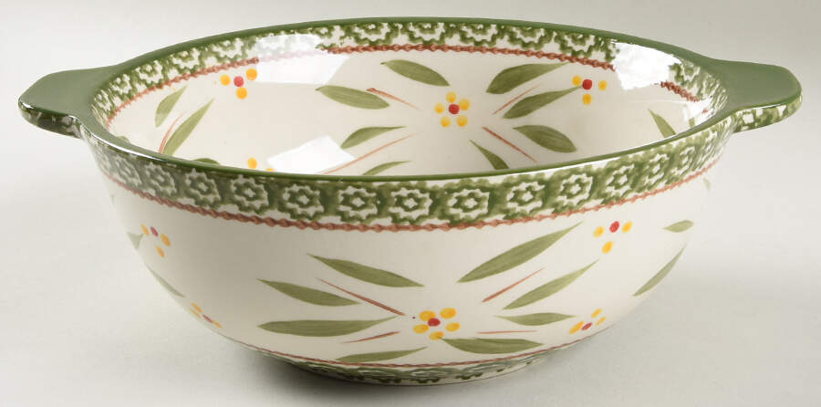 Old World Green 10" Mixing Bowl by Temp-Tations-1