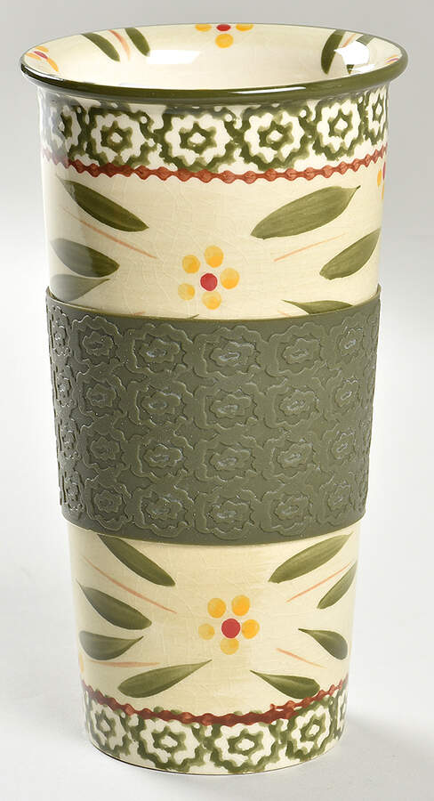 Old World Green Travel Tumbler No Lid by Temp-Tations-1