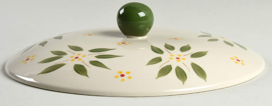Old World Green Ceramic Lid for 10" Pie Baking Plate by Temp-Tations-1