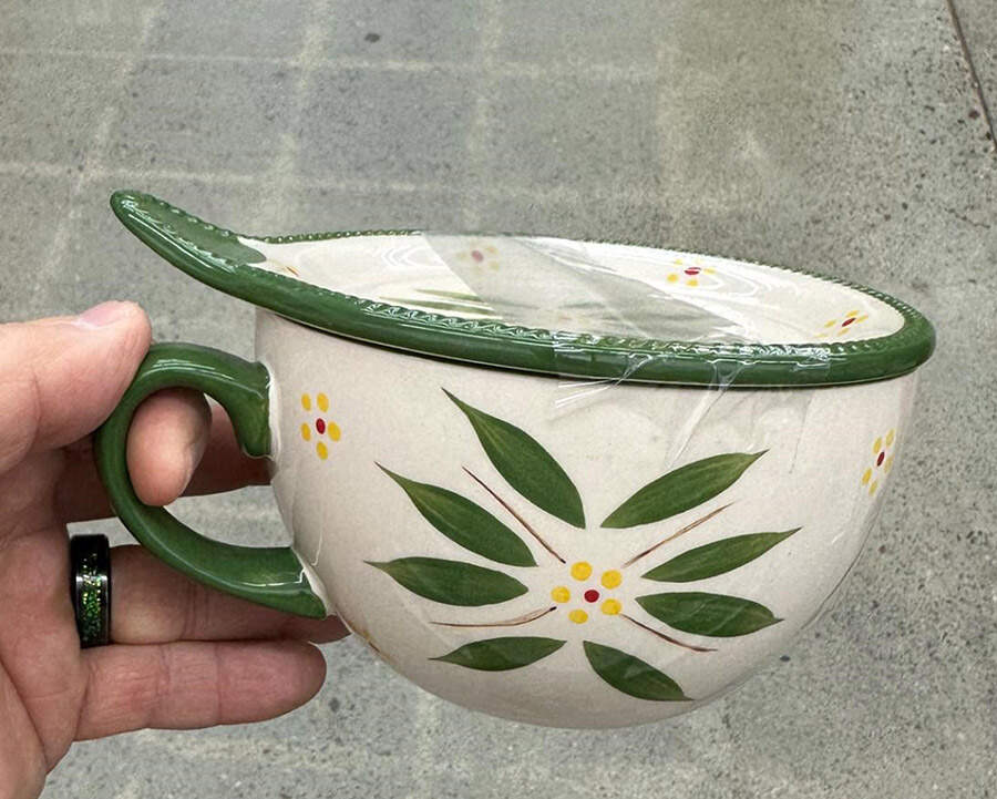 Old World Green Soup Mug & Lid-It by Temp-Tations-1