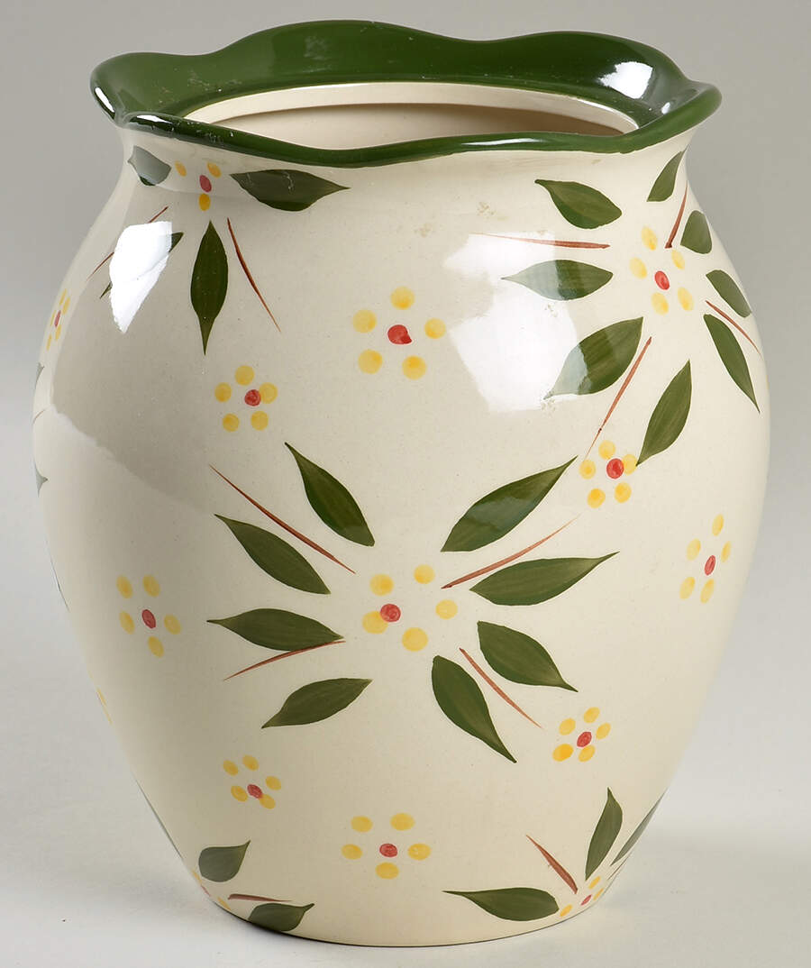 Old World Green Cookie Jar No Lid by Temp-Tations-1
