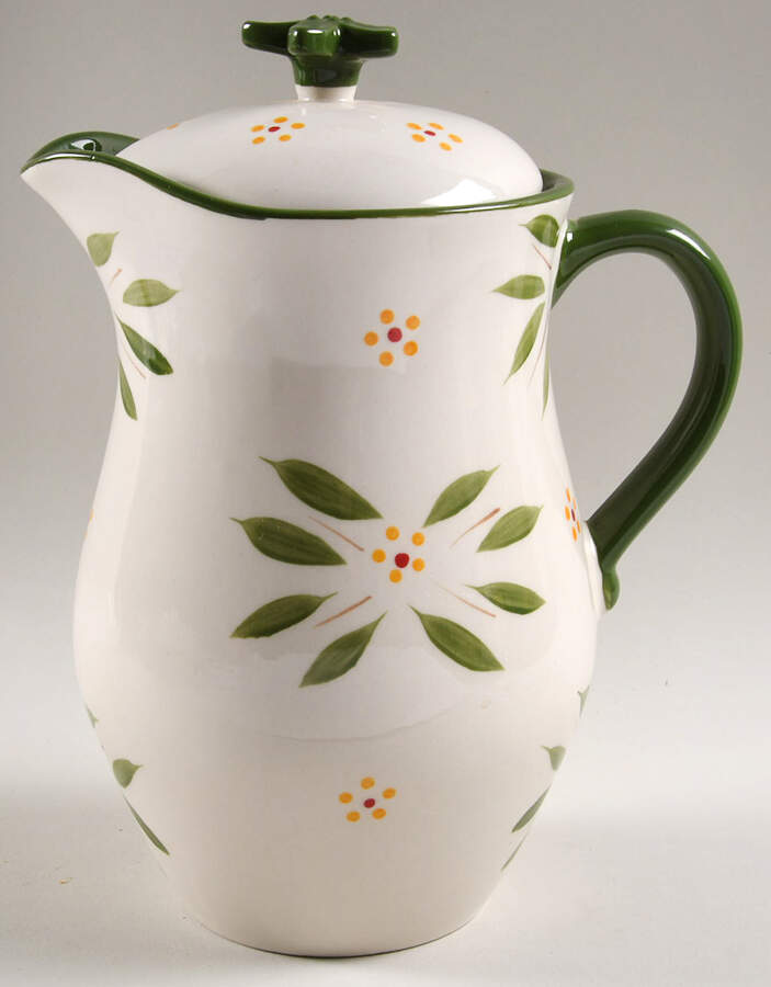 Old World Green Pitcher & Lid by Temp-Tations-1