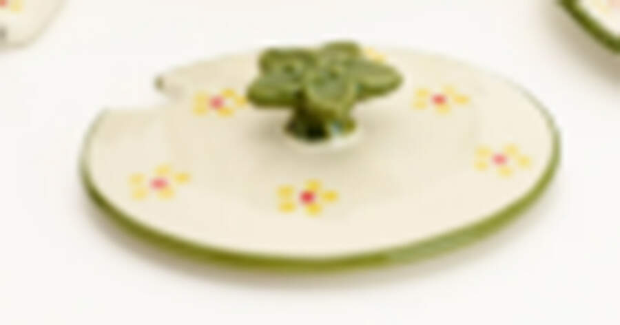 Old World Green Lid for Mug - No Coaster or Spoon by Temp-Tations-1