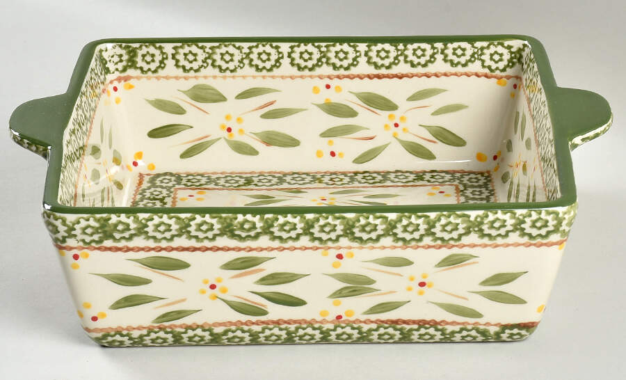 Old World Green 12" Square Baker by Temp-Tations-1