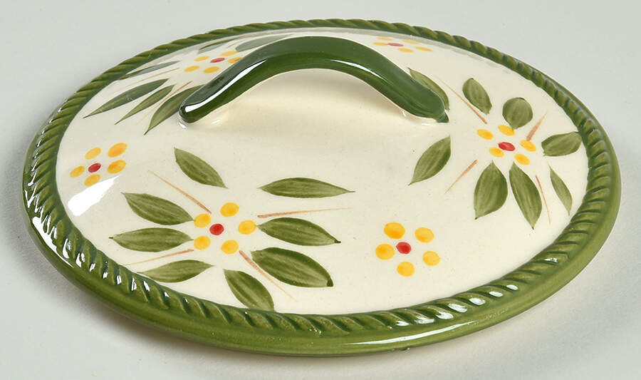 Old World Green Lid for Covered Soup Bowl by Temp-Tations-1