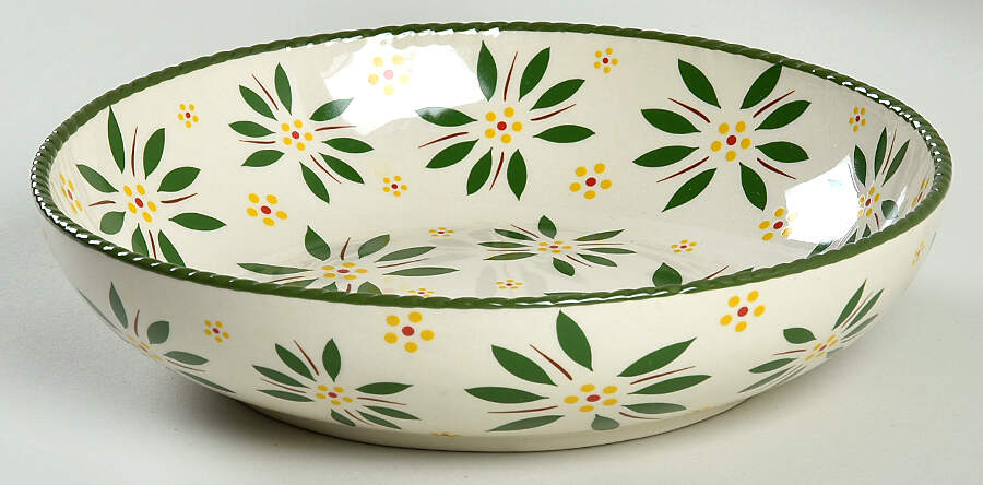 Old World Green 8" Individual Pasta Bowl by Temp-Tations-1