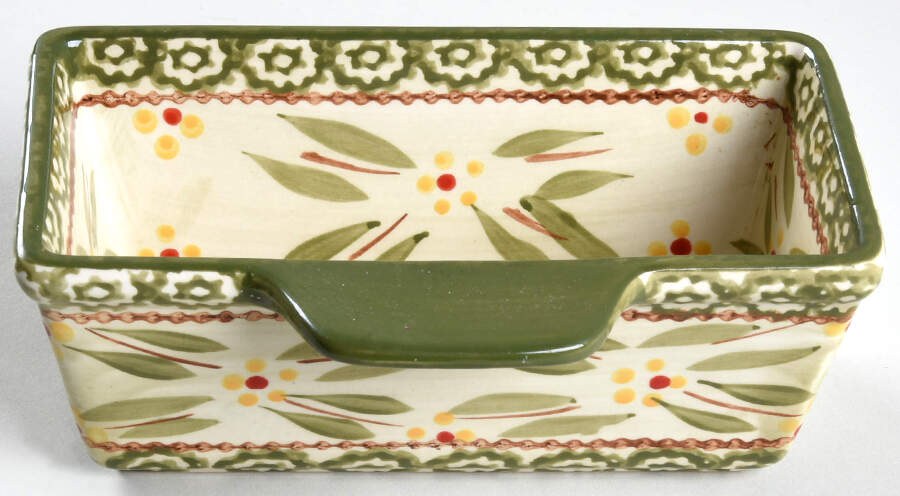 Old World Green Mini Handled Loaf Pan by Temp-Tations-1