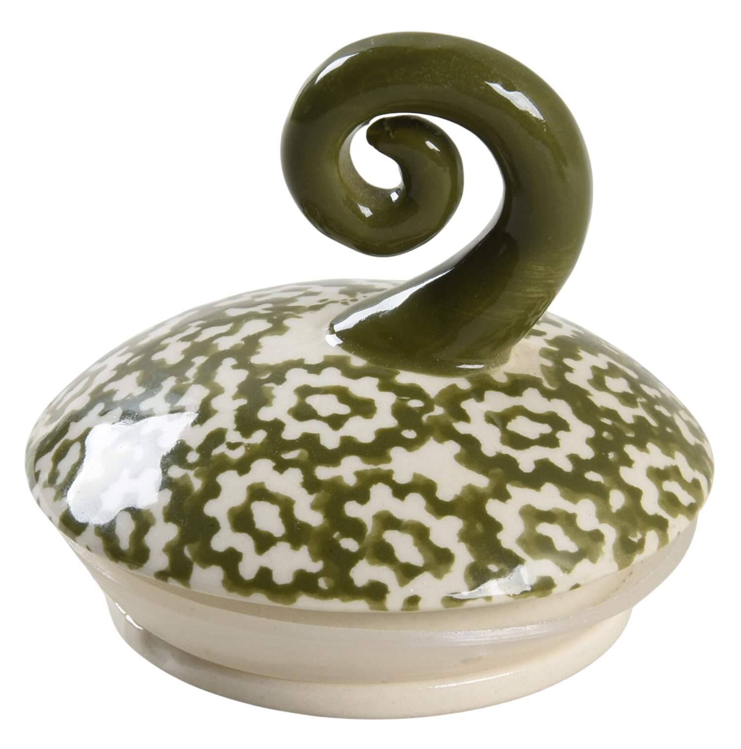 Old World Green Lid for Figural Spice Jar by Temp-Tations-1