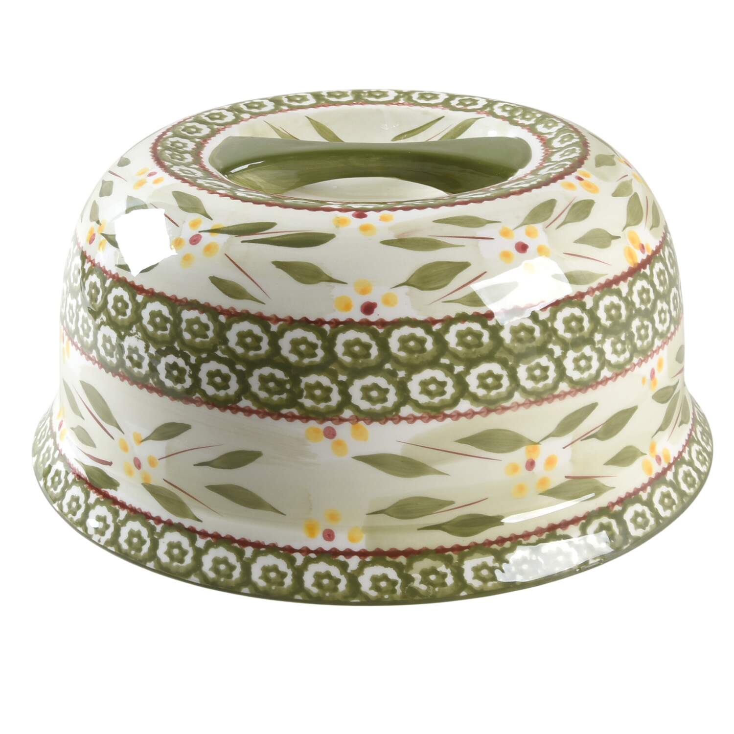 Old World Green Cake Dome/Bowl for Convertible Set by Temp-Tations-1
