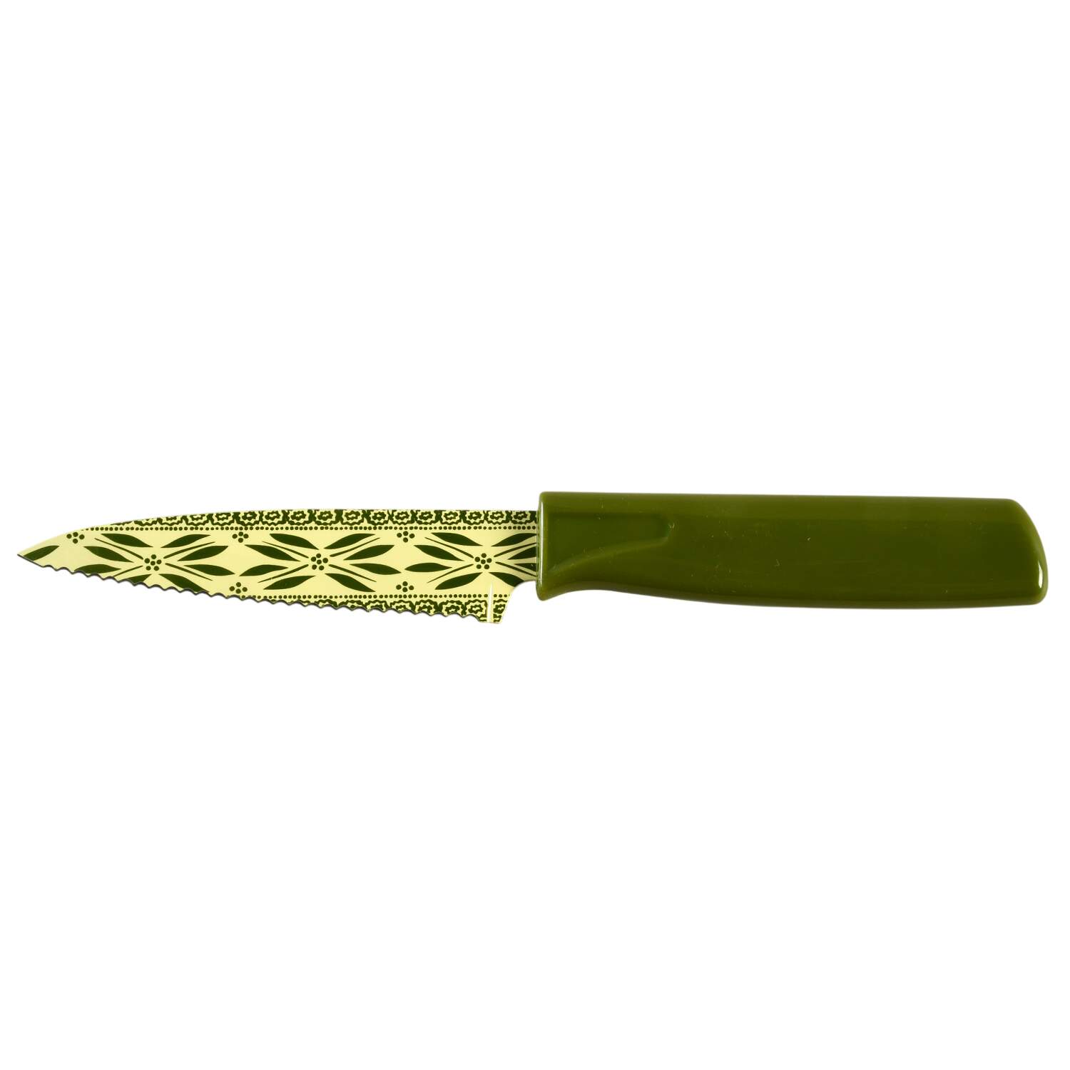 Old World Green Paring Knife Stainless Blade by Temp-Tations-1