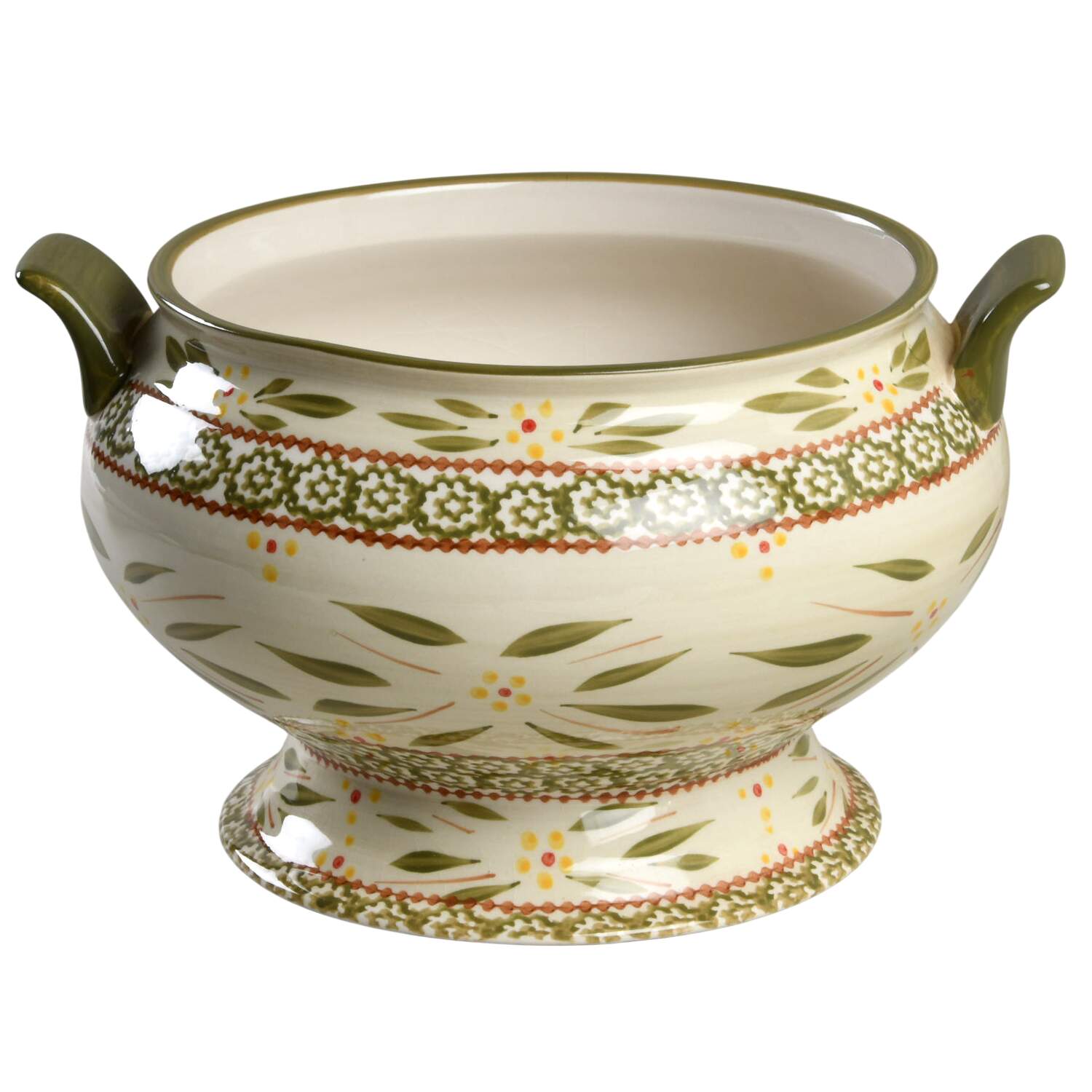 Old World Green Tureen No Lid by Temp-Tations-1