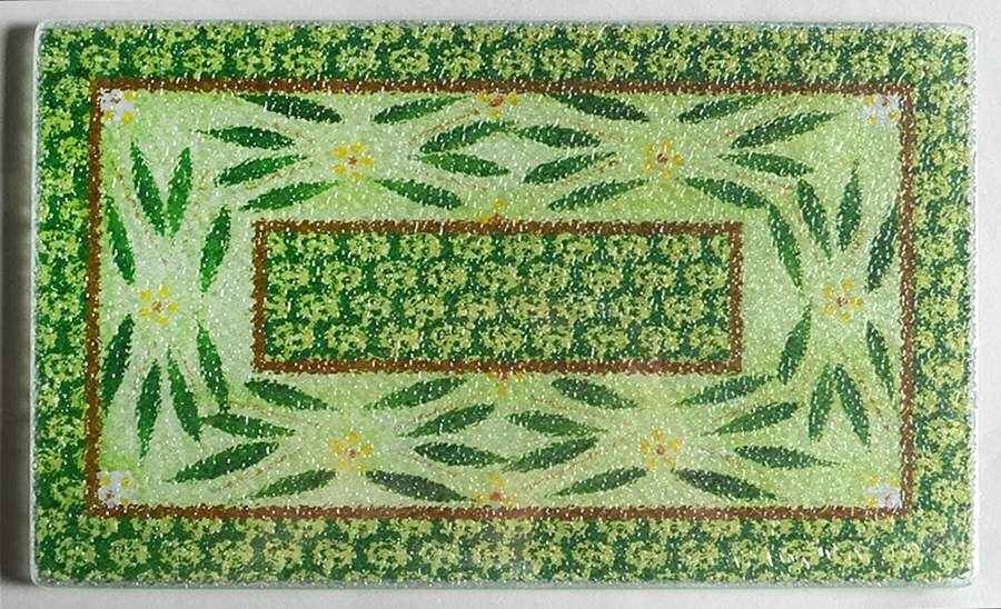 Old World Green Glass Trivet for 13" Rectangular Baker by Temp-Tations-1
