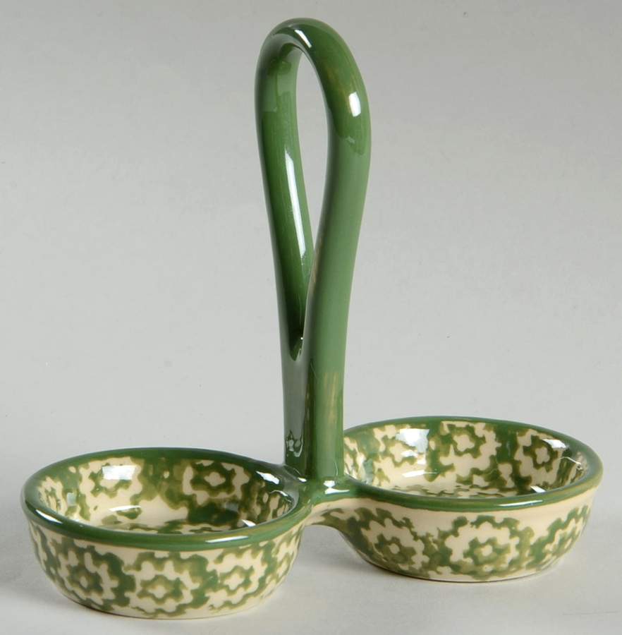 Old World Green Tray for Salt and Pepper Set by Temp-Tations-1