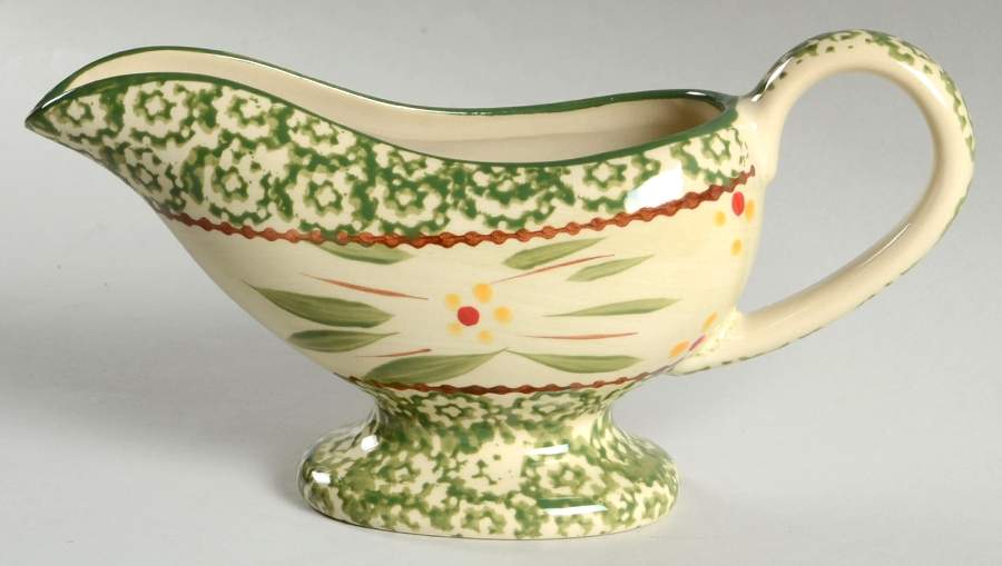Old World Green Gravy Boat by Temp-Tations-1