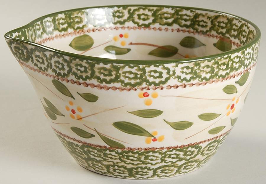 Old World Green Batter Bowl by Temp-Tations-1
