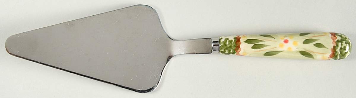 Old World Green Cake Server W/Stainless Blade by Temp-Tations-1