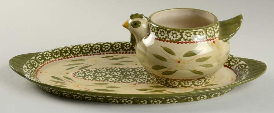 Old World Green Soup Mug & Sandwich Set by Temp-Tations-1
