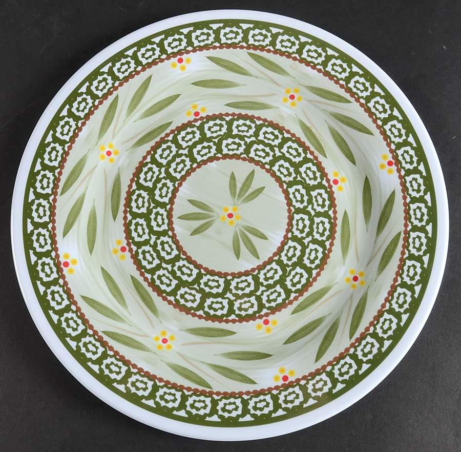 Old World Green Melamine Dinner Plate by Temp-Tations-1