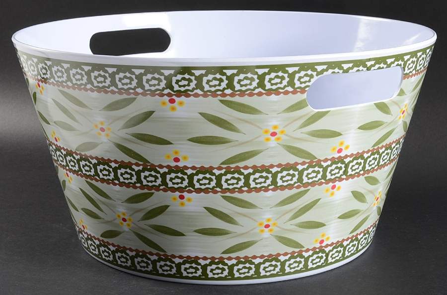 Old World Green Melamine Beverage Tub by Temp-Tations-1