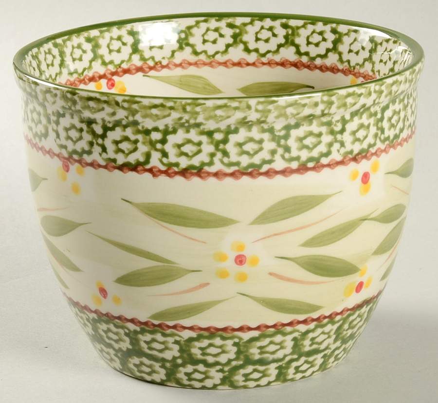 Old World Green 1 Qt  5" Round Bowl by Temp-Tations-1