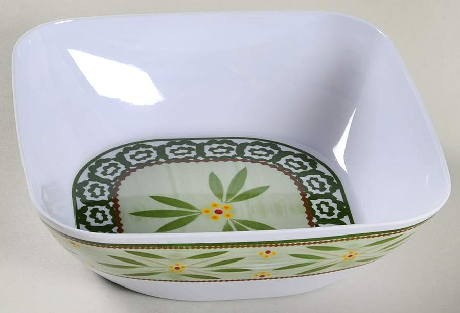 Old World Green Melamine Soup/Cereal Bowl by Temp-Tations-1