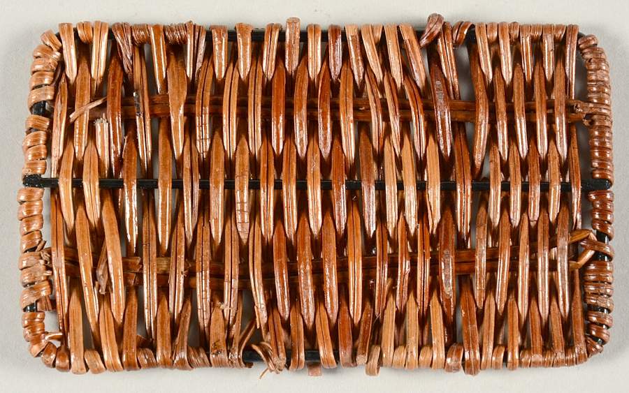 Old World Green Wicker Tray for 5" Rectangular Baker & Stand by Temp-Tations-1