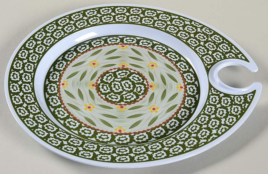 Old World Green Melamine Individual Party Platter by Temp-Tations-1