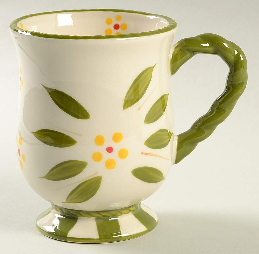 Old World Green Pedestal Mug by Temp-Tations-1