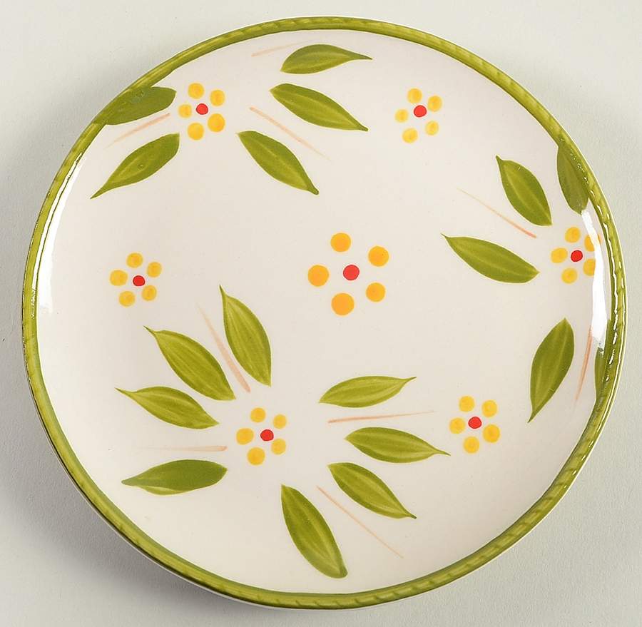 Old World Green Bread & Butter Plate by Temp-Tations-1
