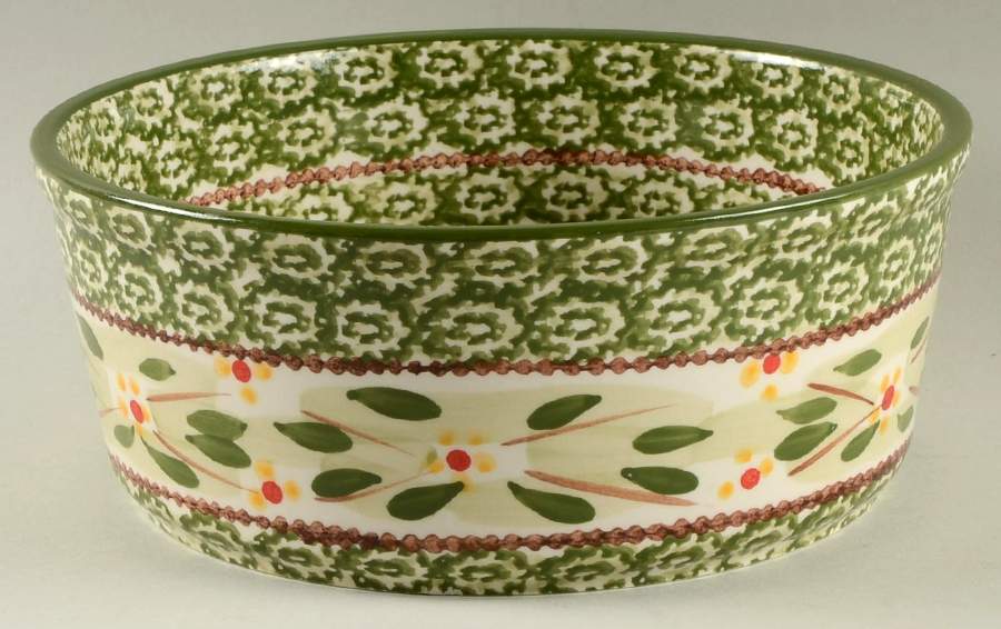 Old World Green 7" Round Baker by Temp-Tations-1