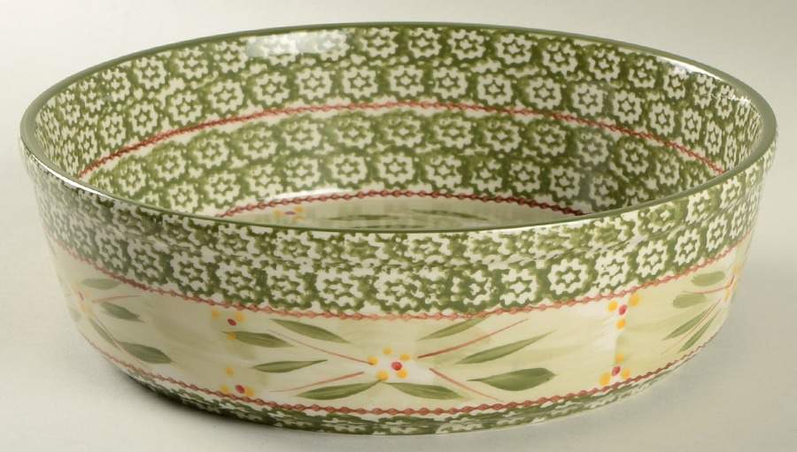 Old World Green 10" Round Baker by Temp-Tations-1