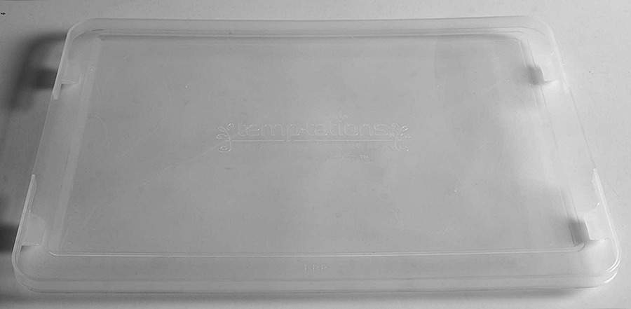 Old World Green Tabless Plastic Storage Cover for 5" Rect Baker by Temp-Tations-1
