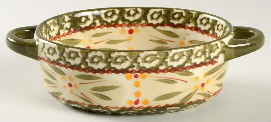 Old World Green 9 Oz Individual Oval Casserole No Lid by Temp-Tations-1
