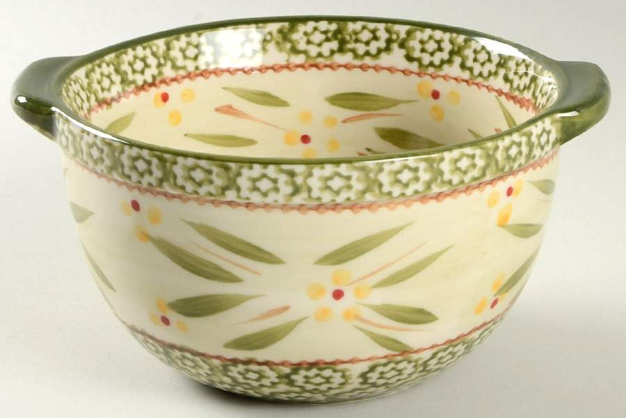 Old World Green 6" 1 Qt Round Bowl by Temp-Tations-1
