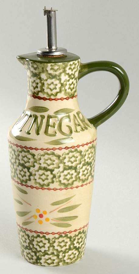 Old World Green Vinegar Jar & Drizzle Spout by Temp-Tations-1