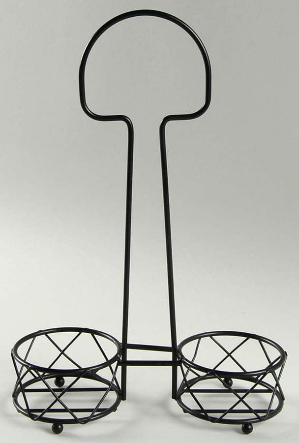 Old World Green Metal Holder for Oil & Vinegar Drizzle Jars by Temp-Tations-1