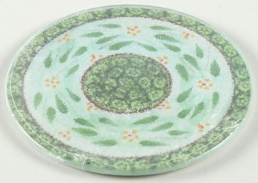 Old World Green Glass Trivet for 8" Round Baker by Temp-Tations-1