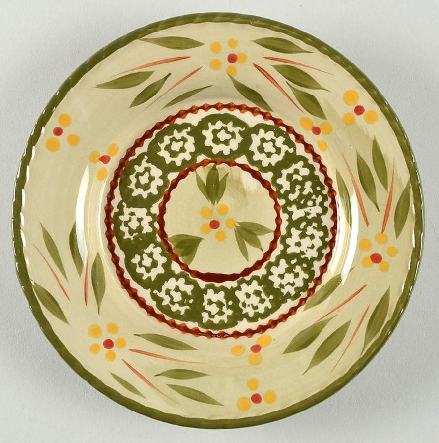 Old World Green Bread & Butter Plate by Temp-Tations-1