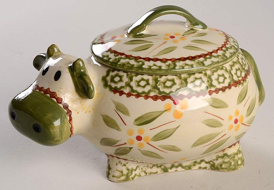 Old World Green Individual Casserole & Lid by Temp-Tations-1